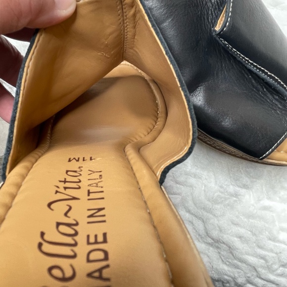 Bella-Vita Women's Wedge Leather Upper Sandals Slip On Made In Italy Size 11M - Picture 7 of 8